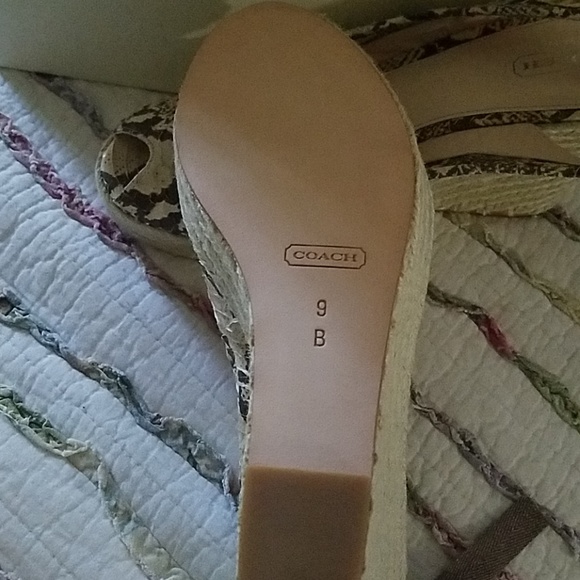 NIB COACH Maritza Platform Espadrille Wedges 9 - Picture 5 of 7